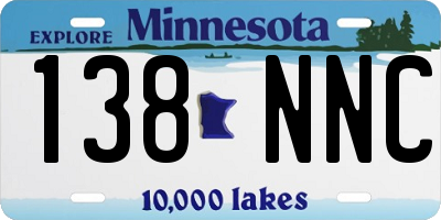 MN license plate 138NNC
