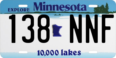 MN license plate 138NNF