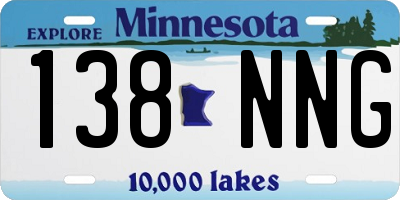MN license plate 138NNG