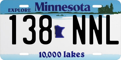 MN license plate 138NNL