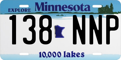 MN license plate 138NNP