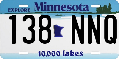 MN license plate 138NNQ
