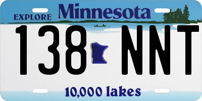 MN license plate 138NNT