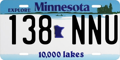 MN license plate 138NNU