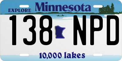 MN license plate 138NPD