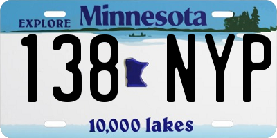 MN license plate 138NYP