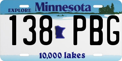MN license plate 138PBG