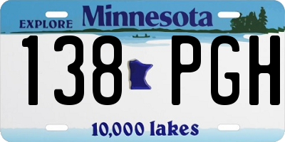 MN license plate 138PGH