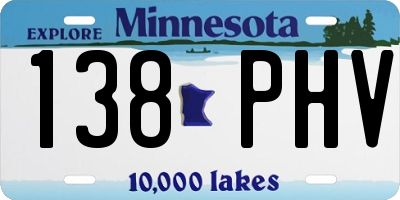MN license plate 138PHV