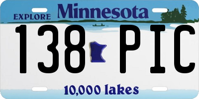 MN license plate 138PIC