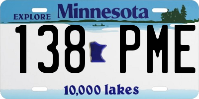 MN license plate 138PME