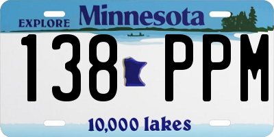 MN license plate 138PPM