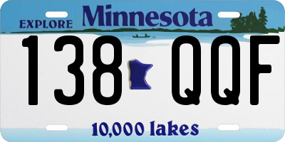 MN license plate 138QQF
