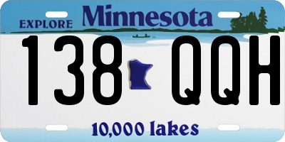 MN license plate 138QQH