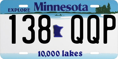 MN license plate 138QQP