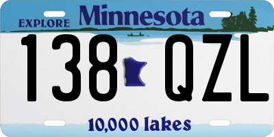 MN license plate 138QZL