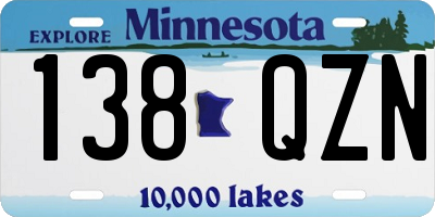 MN license plate 138QZN