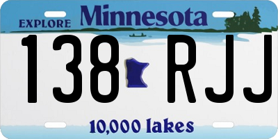 MN license plate 138RJJ