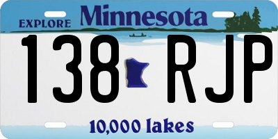 MN license plate 138RJP