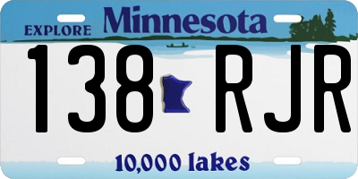 MN license plate 138RJR