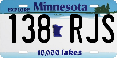 MN license plate 138RJS