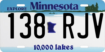 MN license plate 138RJV