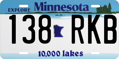 MN license plate 138RKB