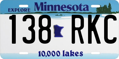 MN license plate 138RKC