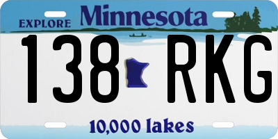 MN license plate 138RKG