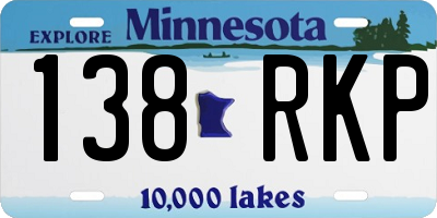 MN license plate 138RKP