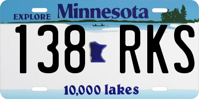 MN license plate 138RKS