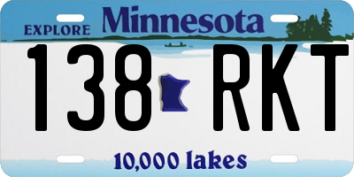 MN license plate 138RKT