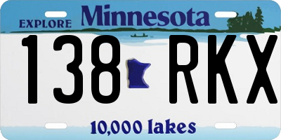 MN license plate 138RKX