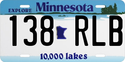 MN license plate 138RLB