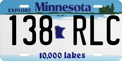 MN license plate 138RLC