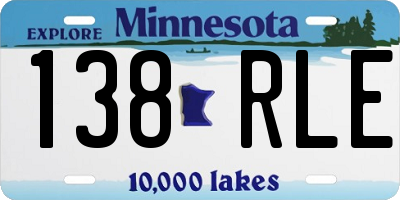 MN license plate 138RLE