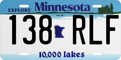 MN license plate 138RLF