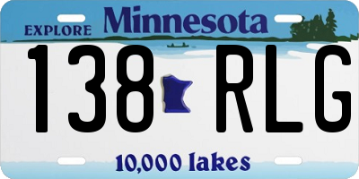 MN license plate 138RLG