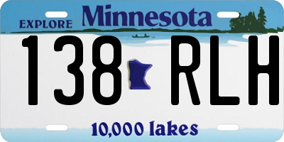 MN license plate 138RLH
