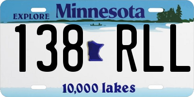 MN license plate 138RLL