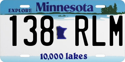 MN license plate 138RLM