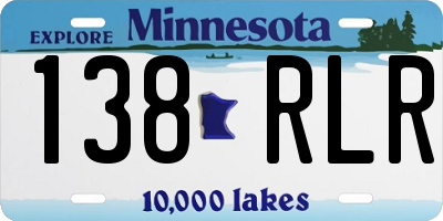 MN license plate 138RLR