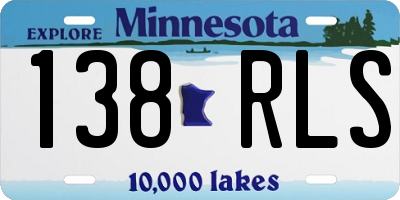 MN license plate 138RLS