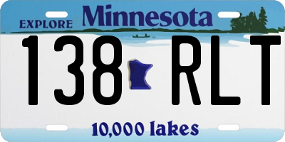 MN license plate 138RLT