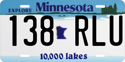 MN license plate 138RLU