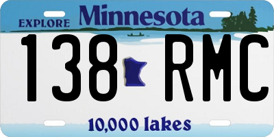 MN license plate 138RMC
