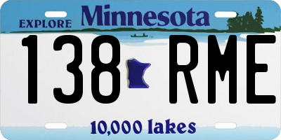 MN license plate 138RME