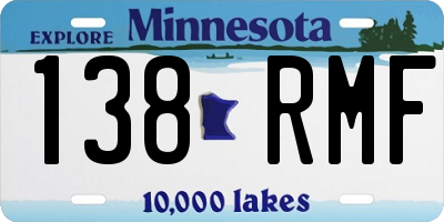 MN license plate 138RMF