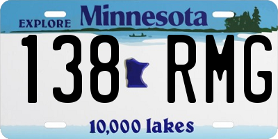 MN license plate 138RMG