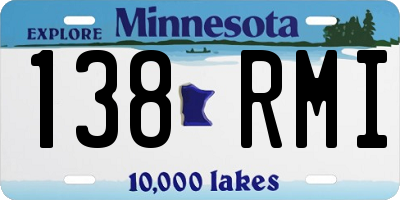 MN license plate 138RMI